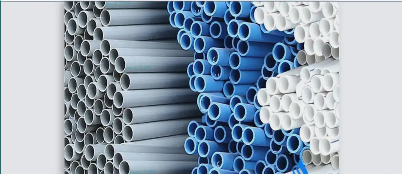 PVC, UPVC, and CPVC pipe stacks in Siliguri wholesale warehouse